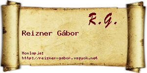 Reizner Gábor névjegykártya